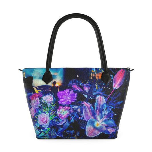 Sac cabas zippé "Pétales Sur La Métropole"