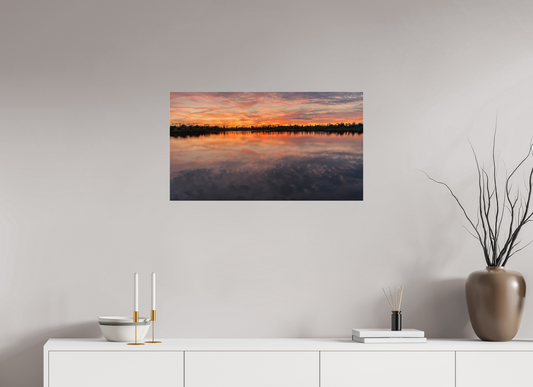80 x 45 cm, Tirage photo sous Verre acrylique 6 Reflets d’un Même Ciel VI – L'Infini en Reflet