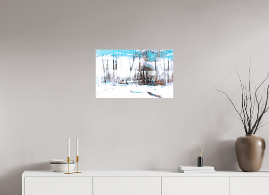 64 x 40 cm, Tirage simple sur papier photo Fuji Crystal Pearl La Forêt qui chante la neige