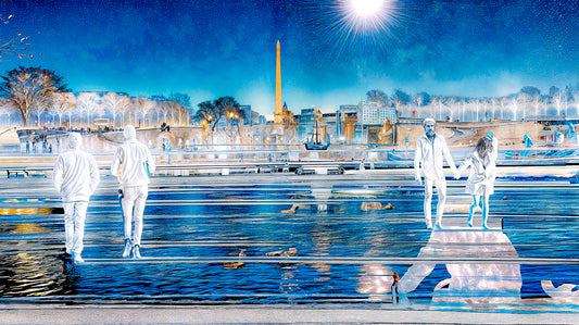 Les pas flottaient au-dessus du temps