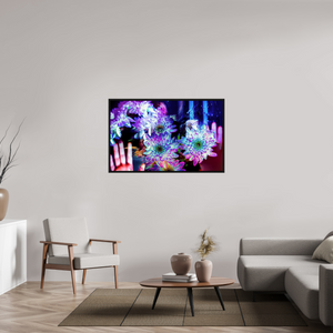 128 x 80 cm, 8 Caisse américaine Noire Pétales contre ma peau, lumière contre la tienne