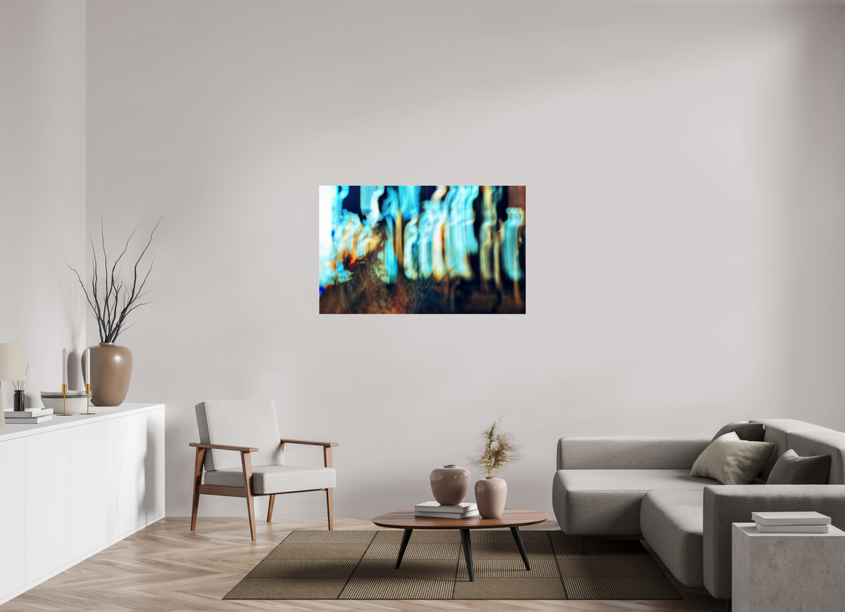 128,4 x 80 cm, Tirage photo sous Verre acrylique Vibrations errantes