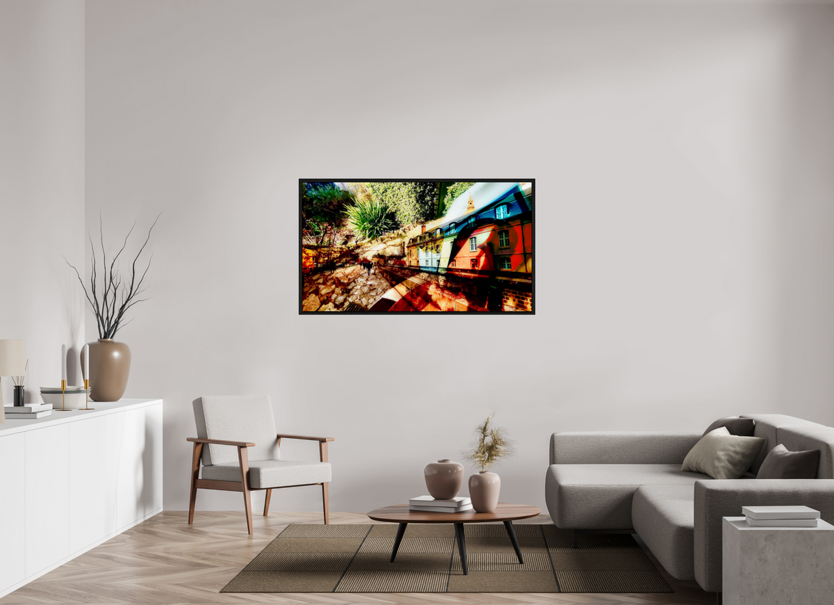 144 x 81 cm, Caisse américaine Noire Les maisons sous l’écorce du monde
