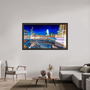176 x 99 cm, 11 Cadre Noir-Or Les oiseaux gardaient la ville pendant que nous dormions