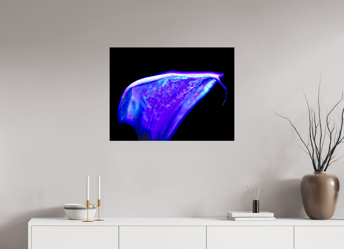 80 x 60 cm, Tirage photo sous Verre acrylique Une vague pourpre au bord du silence