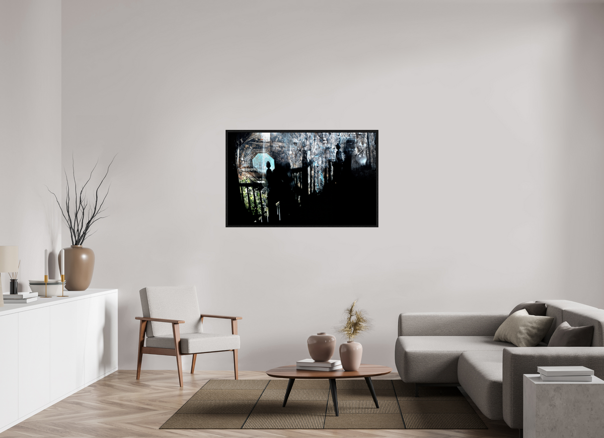 128 x 80 cm, Caisse américaine Noire Les gardiens de la lumière enfouie