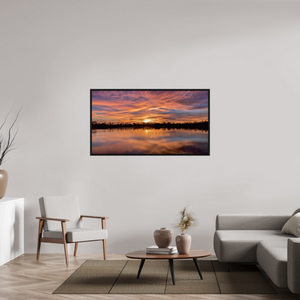 147,2 x 80 cm, Caisse américaine Noire 14 Reflets d’un Même Ciel XIV – La Lumière Dorée