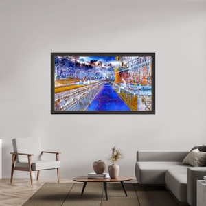176 x 99 cm, 11 Cadre Noir-Or Le jour où l’eau est devenue une frontière