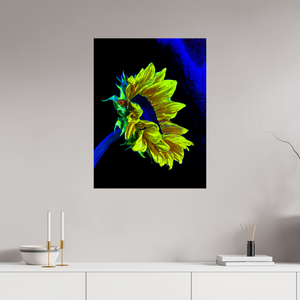 60 x 80 cm, Tirage photo sous Verre acrylique L’or perdu dans le bleu du silence