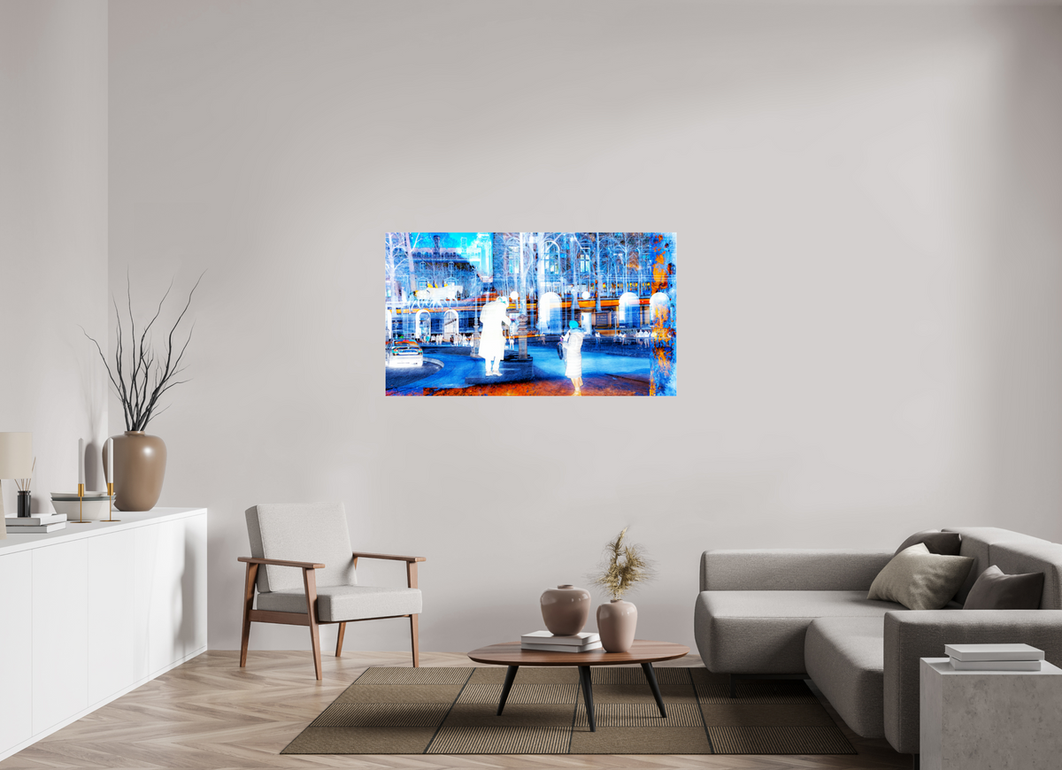 144 x 81 cm, Tirage photo sous Verre acrylique Ce que la ville montre à ceux qui s’arrêtent