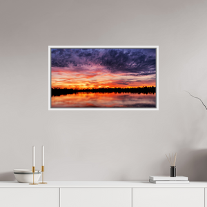 80 x 45 cm, Caisse américaine Blanche 3 Reflets d’un Même Ciel III – L’Heure Incandescente
