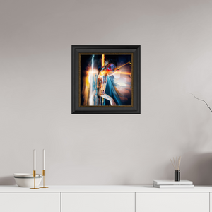 40 x 40 cm, Cadre Noir-Or Icône Ailée