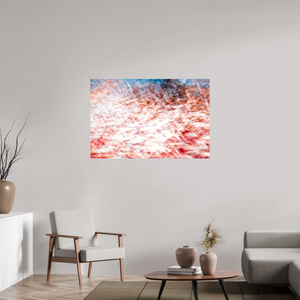 120 x 80 cm, Tirage photo contrecollé sur Dibond La mer des plumes rouges