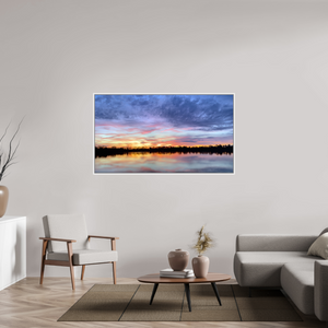 160 x 90 cm, Caisse américaine Blanche 2 Reflets d’un Même Ciel II – Le Souffle Pourpre