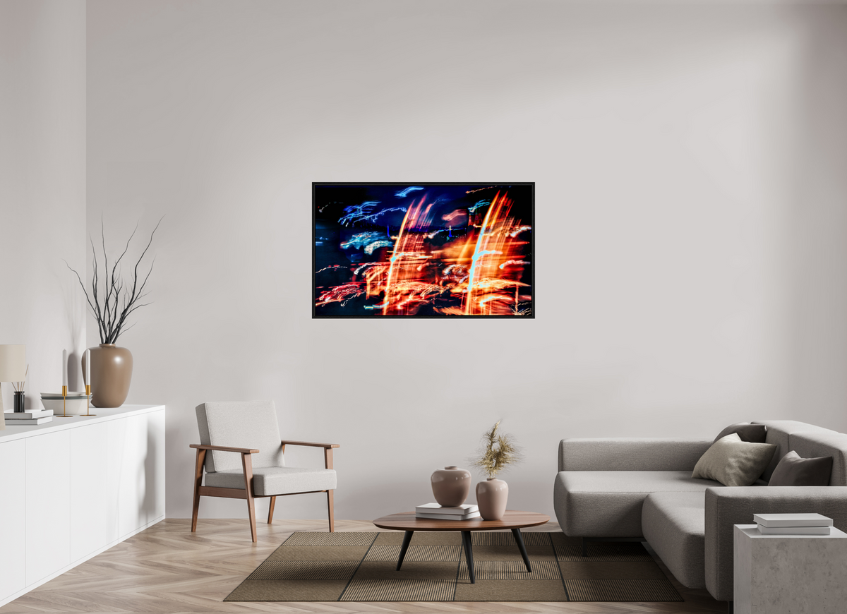 133,4 x 80 cm, Caisse américaine Noire Les Ondes du Ciel Invisible