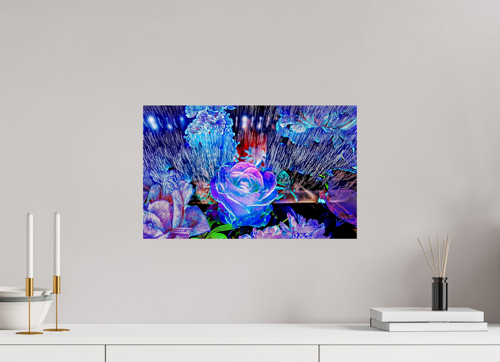 48 x 30 cm, 2 Tirage photo contrecollé sur Dibond Lorsque la lumière se souvient des fleurs