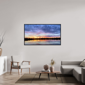 160 x 90 cm, Caisse américaine Noire 2 Reflets d’un Même Ciel II – Le Souffle Pourpre