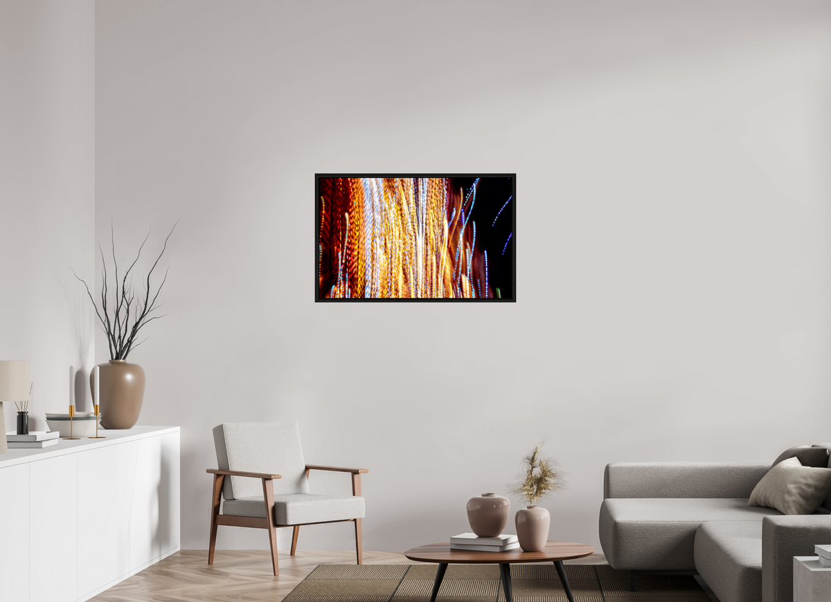 96 x 60 cm, Caisse américaine Noire Ode aux filaments célestes