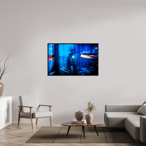 128 x 80 cm, Caisse américaine Noire Silhouette au chapeau