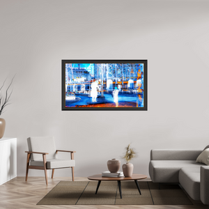 144 x 81 cm, 11 Cadre Noir-Or Ce que la ville montre à ceux qui s’arrêtent