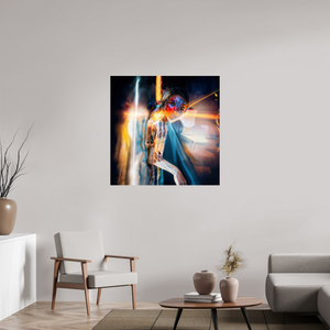100 x 100 cm, Tirage photo contrecollé sur Dibond Icône Ailée