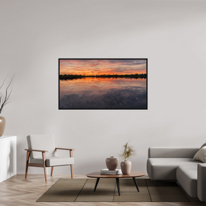160 x 90 cm, Caisse américaine Noire 6 Reflets d’un Même Ciel VI – L'Infini en Reflet