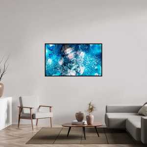 144 x 81 cm, Caisse américaine Noire Cristallisation