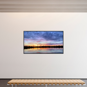 208 x 117 cm, Caisse américaine Noire 2 Reflets d’un Même Ciel II – Le Souffle Pourpre