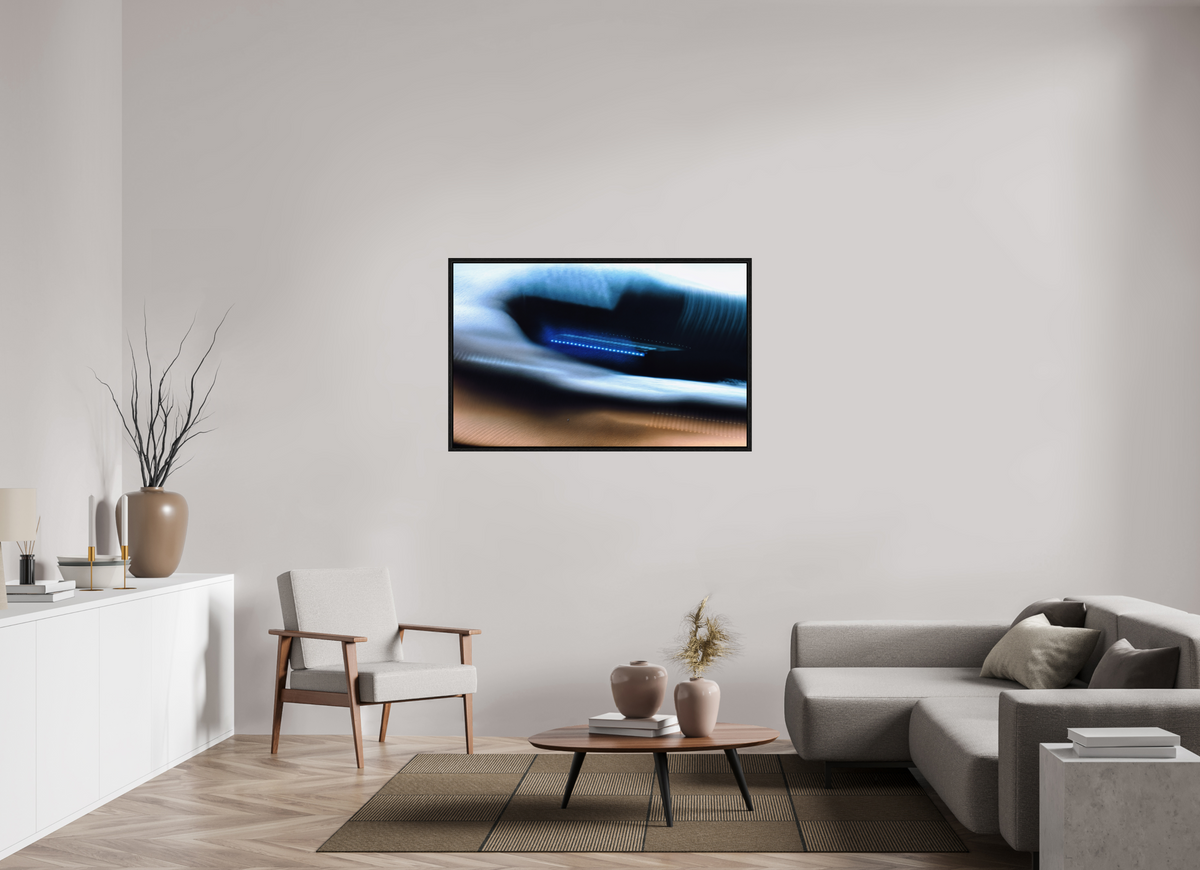 128 x 80 cm, Caisse américaine Noire Courant sous la peau du monde