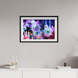 64 x 40 cm, 10 Cadre Noir Flottant Pétales contre ma peau, lumière contre la tienne
