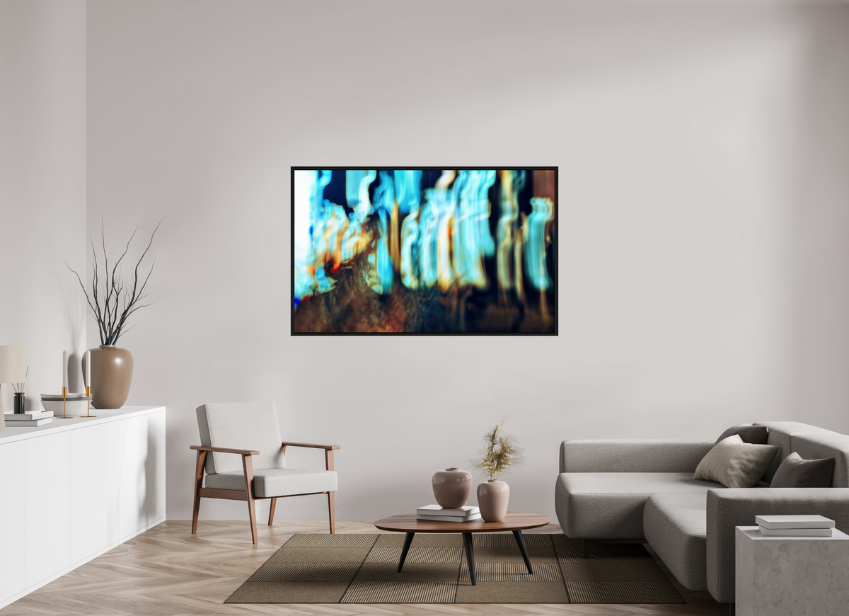 160,5 x 100 cm, Caisse américaine Noire Vibrations errantes