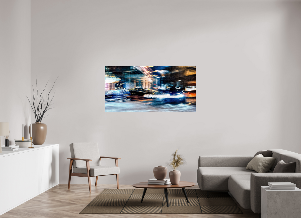 160 x 80 cm, Tirage photo sous Verre acrylique Chronique des rues où le temps s’étire