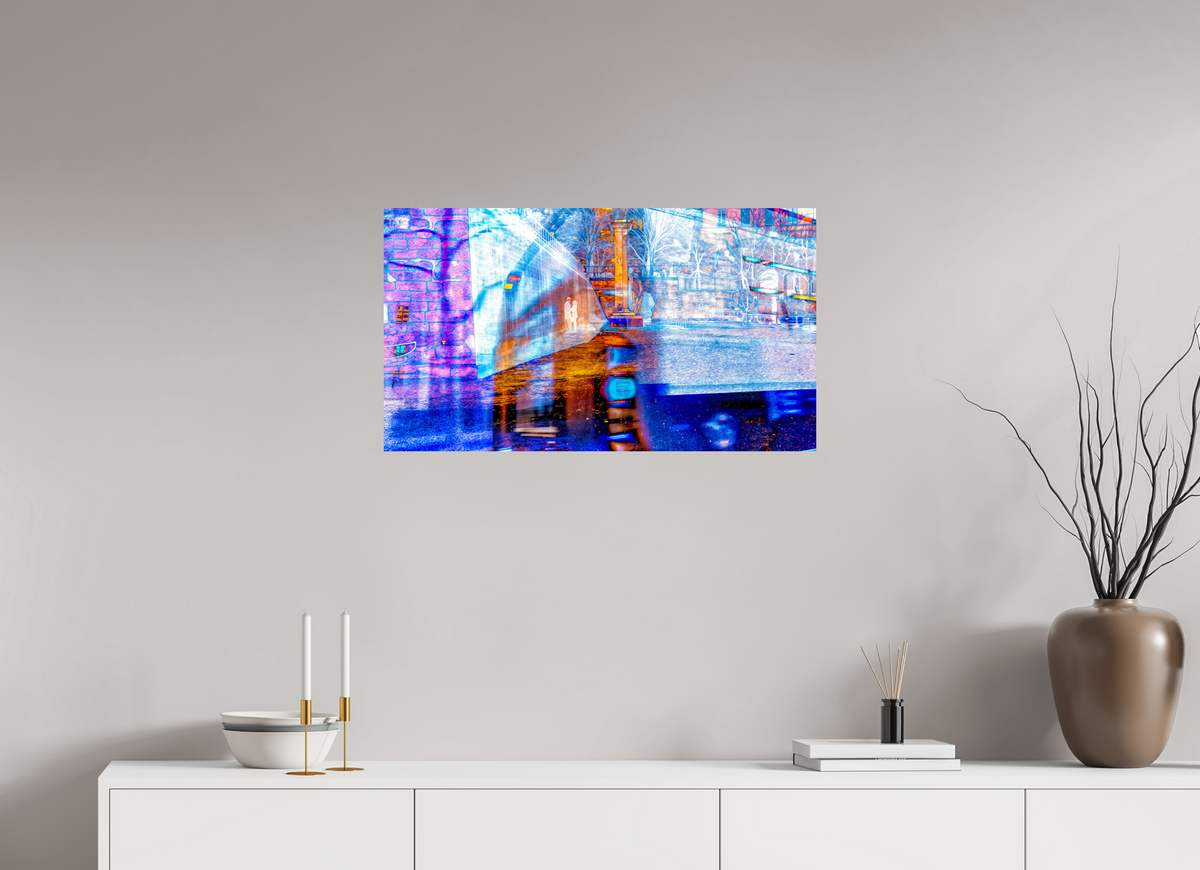 80 x 45 cm, Tirage simple sur papier photo Fuji Crystal Pearl Le mur de lumière n’a rien interrompu