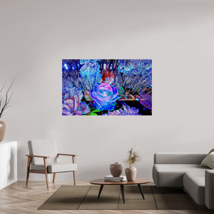160 x 100 cm, 3 Tirage photo sous Verre acrylique Lorsque la lumière se souvient des fleurs