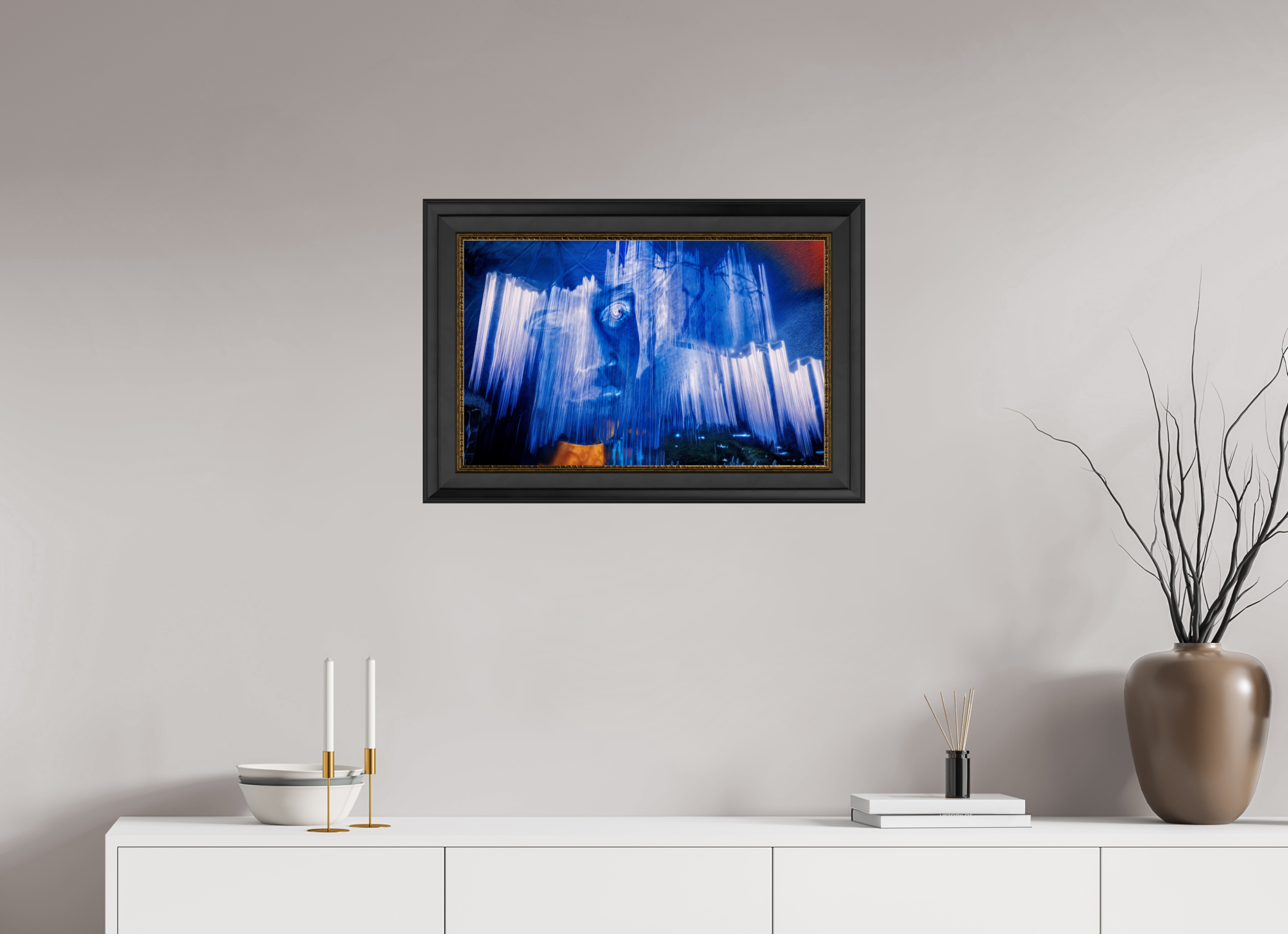 63,2 x 40 cm, Cadre Noir-Or De quoi rêves-tu ?