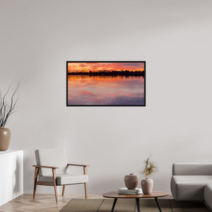 108,2 x 60 cm, Caisse américaine Noire 4 Reflets d’un Même Ciel IV – L'Horizon en Fusion