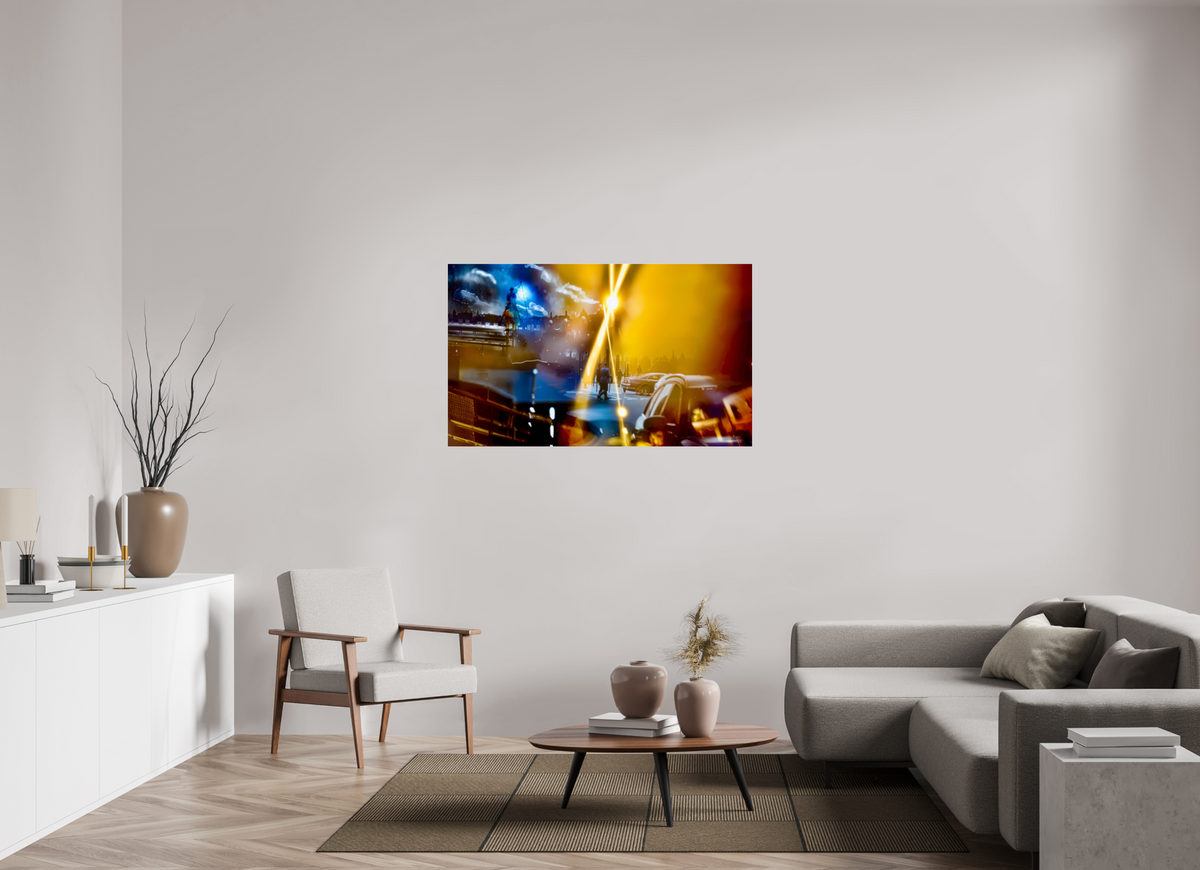 133,4 x 80 cm, Tirage photo sous Verre acrylique Le Passage des Ombres d’Or
