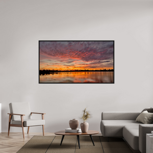 178,8 x 100 cm, Caisse américaine Noire 15 Reflets d’un Même Ciel XV – L’Embrasement du Soir