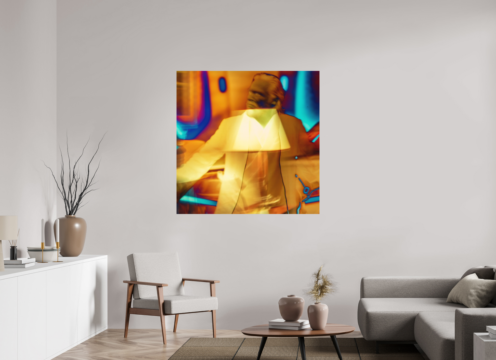 120 x 120 cm, 2 Tirage photo contrecollé sur Dibond sf