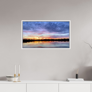 80 x 45 cm, Caisse américaine Blanche 2 Reflets d’un Même Ciel II – Le Souffle Pourpre