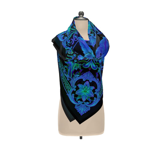 Foulard carré en Soie « Lilies Melting Pot »