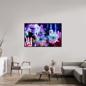160 x 100 cm, 8 Caisse américaine Noire Pétales contre ma peau, lumière contre la tienne