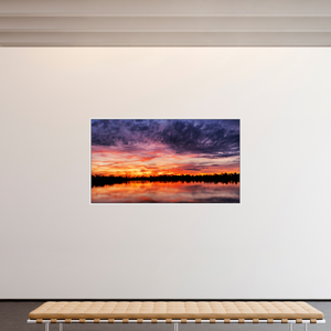 208 x 117 cm, Caisse américaine Blanche 3 Reflets d’un Même Ciel III – L’Heure Incandescente