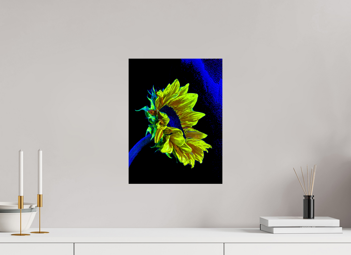 30 x 40 cm, Tirage photo contrecollé sur Dibond L’or perdu dans le bleu du silence