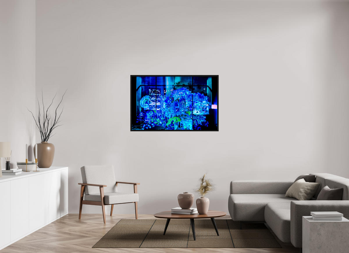 128 x 80 cm, Caisse américaine Noire Le jardin secret des gratte-ciels