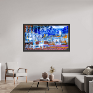 176 x 99 cm, 11 Cadre Noir-Or Ce que la ville protège encore