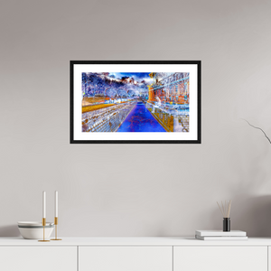 64 x 36 cm, 4 Cadre Noir : Passe-Partout Blanc Le jour où l’eau est devenue une frontière