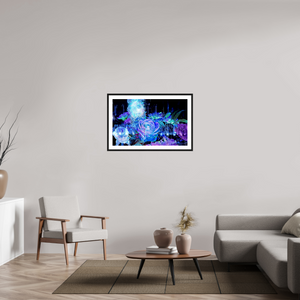 96 x 60 cm, 4 Cadre Noir : Passe-Partout Blanc La Rosée des Étoiles