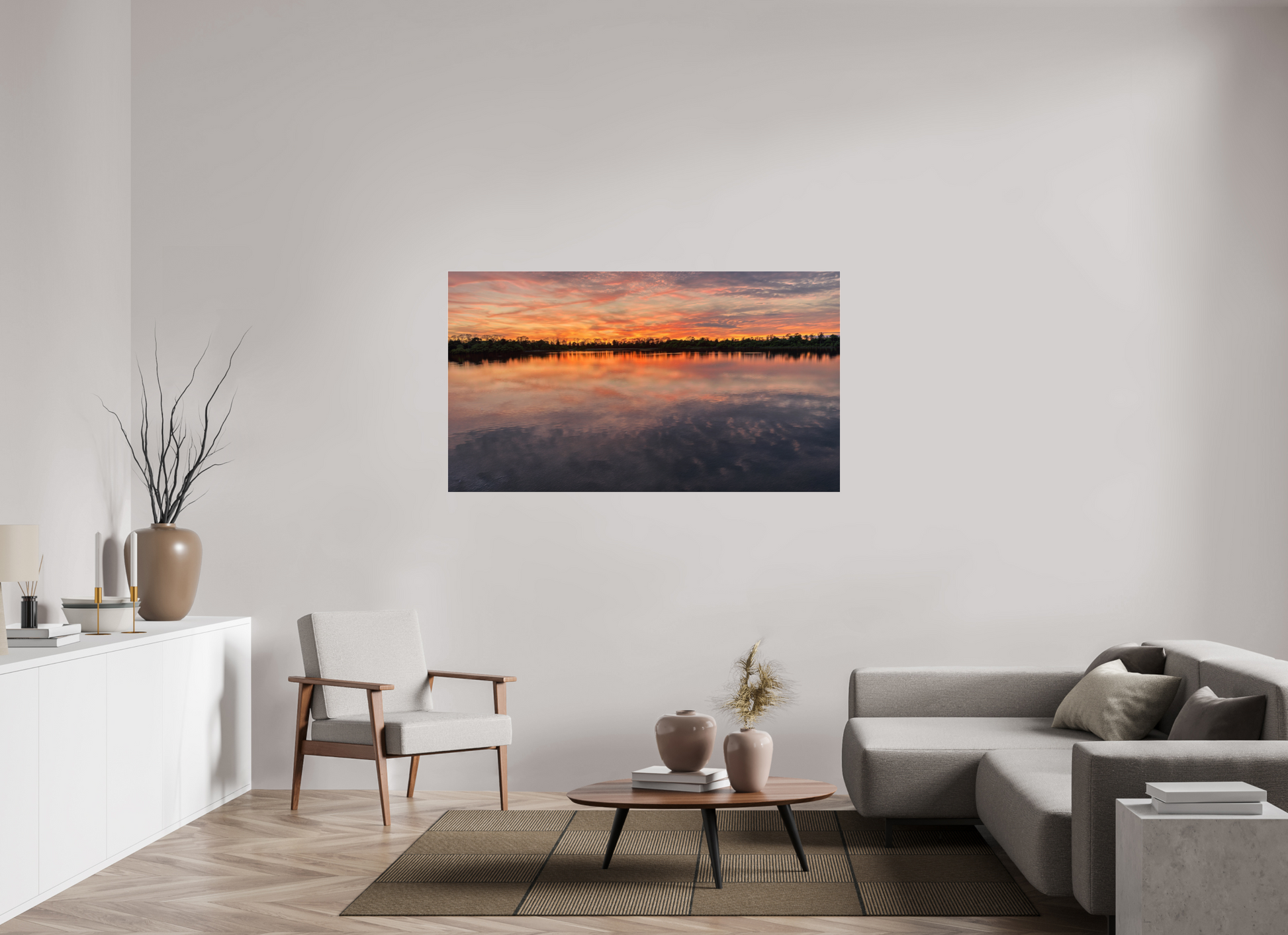160 x 90 cm, Tirage photo sous Verre acrylique 6 Reflets d’un Même Ciel VI – L'Infini en Reflet