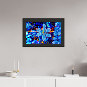 63,8 x 40 cm, 5 Cadre Noir : Passe-Partout Noir lisière Blanche La fleur qui rêvait d’étoiles